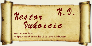 Nestor Vukoičić vizit kartica